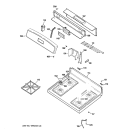 CONTROL PANEL & COOKTOP Diagram and Parts List for JGBS21HEH7WW  General Electric Range
