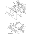 DOOR & DRAWER PARTS Diagram and Parts List for JGBS21HEH7WW  General Electric Range