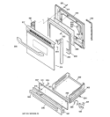 DOOR & DRAWER PARTS Diagram and Parts List for JGBS24GEK4SS  General Electric Range