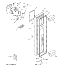 FREEZER DOOR Diagram and Parts List for GCE23LGWAFLS  General Electric Refrigerator