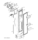 FREEZER DOOR Diagram and Parts List for HSK27MGSECCC  Hotpoint Refrigerator