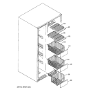 FREEZER SHELVES Diagram and Parts List for HSK27MGSECCC  Hotpoint Refrigerator