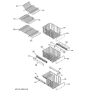 FREEZER SHELVES Diagram and Parts List for PHE25MGTEFBB  General Electric Refrigerator