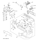 ICE MAKER & DISPENSER Diagram and Parts List for PSC23NSWCSS  General Electric Refrigerator