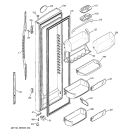 FRESH FOOD DOOR Diagram and Parts List for PSE25NGTECBB  General Electric Refrigerator