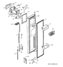 FREEZER DOOR Diagram and Parts List for PSE29NHTECBB  General Electric Refrigerator