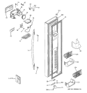 FREEZER DOOR Diagram and Parts List for PSW26RSWCSS  General Electric Refrigerator