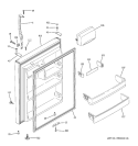 FRESH FOOD DOOR Diagram and Parts List for GTS22ICSARCC  General Electric Refrigerator
