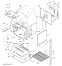 UPPER OVEN Diagram and Parts List for JKP75BM1BB  General Electric Wall Oven
