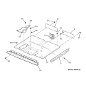 CENTER SPACER Diagram and Parts List for PK956WM1WW  General Electric Wall Oven