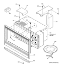 MICROWAVE ENCLOSURE Diagram and Parts List for PT970BM1BB  General Electric Microwave Oven Combo