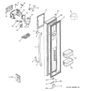 FREEZER DOOR Diagram and Parts List for SSL27RGTEBS  General Electric Refrigerator