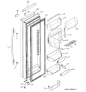 FRESH FOOD DOOR Diagram and Parts List for PSH25PSTBSS  General Electric Refrigerator