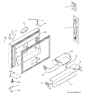 FREEZER DOOR Diagram and Parts List for PTS25SHSARSS  General Electric Refrigerator