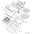 DOOR & DRAWER PARTS Diagram and Parts List for JGB918CEK7CC  General Electric Range