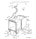 CABINET & EXTERIOR PARTS Diagram and Parts List for GSC3500N10BB  General Electric Dishwasher