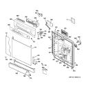 Part Location Diagram of WD34X11317 GE ESCUTCHEON & INSERT Assembly