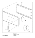 DOOR PARTS Diagram and Parts List for SCA2001FSS03  General Electric Microwave