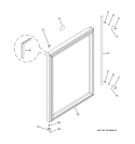 DOOR Diagram and Parts List for ZDWC240NABS  General Electric Wine and Beverage Cooler