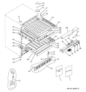 CABINET & SHELVES Diagram and Parts List for ZDWC240NBBS  General Electric Wine and Beverage Cooler