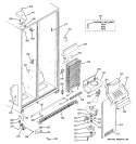 FREEZER SECTION Diagram and Parts List for GSE22KETCFSS  General Electric Refrigerator