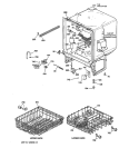 BODY PARTS Diagram and Parts List for GSD1900J01WH  General Electric Dishwasher