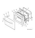DOOR Diagram and Parts List for JTP70WM1WW  General Electric Wall Oven
