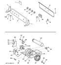 BACKSPLASH, BLOWER & MOTOR Diagram and Parts List for NWXR483EG3WW  Hotpoint Dryer
