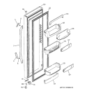 FRESH FOOD DOOR Diagram and Parts List for GCE21LGWAFWW  General Electric Refrigerator