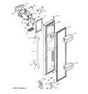 FREEZER DOOR Diagram and Parts List for GCE21ZGWAFWW  General Electric Refrigerator