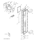 FREEZER DOOR Diagram and Parts List for GCE23LGWAFSS  General Electric Refrigerator