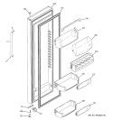 FRESH FOOD DOOR Diagram and Parts List for GSS25KSWCSS  General Electric Refrigerator