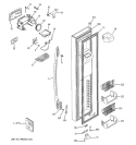 FREEZER DOOR Diagram and Parts List for PCF23NGWDWW  General Electric Refrigerator