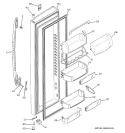 FRESH FOOD DOOR Diagram and Parts List for PCF23NGWDWW  General Electric Refrigerator