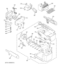 ICE MAKER & DISPENSER Diagram and Parts List for PJE25MGTEFKB  General Electric Refrigerator