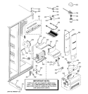 FRESH FOOD SECTION Diagram and Parts List for PJE25MGTEFKB  General Electric Refrigerator