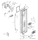 FREEZER DOOR Diagram and Parts List for PSC23SHTHSS  General Electric Refrigerator
