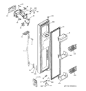 FREEZER DOOR Diagram and Parts List for PSE25SGTECSS  General Electric Refrigerator
