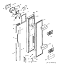 FREEZER DOOR Diagram and Parts List for PSE27NGWAFBB  General Electric Refrigerator