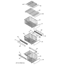 FREEZER SHELVES Diagram and Parts List for PSE27NGWAFBB  General Electric Refrigerator