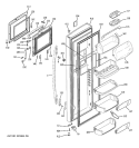 FRESH FOOD DOOR Diagram and Parts List for PSE27NHWACSS  General Electric Refrigerator