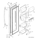 FRESH FOOD DOOR Diagram and Parts List for PSW26PSSDSS  General Electric Refrigerator