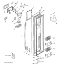 FREEZER DOOR Diagram and Parts List for PSF26PGTAWW  General Electric Refrigerator