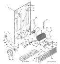 SEALED SYSTEM & MOTHER BOARD Diagram and Parts List for PSF26PGTAWW  General Electric Refrigerator