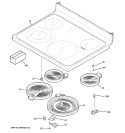 COOKTOP Diagram and Parts List for EER2002M01BS  General Electric Range