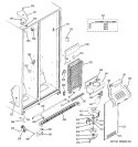 FREEZER SECTION Diagram and Parts List for GSS25JETEWW  General Electric Refrigerator