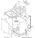 CABINET, COVER & FRONT PANEL Diagram and Parts List for WNRD2050G0WC  General Electric Washer