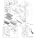CABINET Diagram and Parts List for FUF20DUBRWW  General Electric Freezer