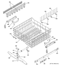 UPPER RACK ASSEMBLY Diagram and Parts List for PDW8400N20WW  General Electric Dishwasher
