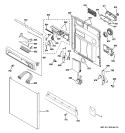 Part Location Diagram of WD34X11220 GE ESCUTCHEON FLAT Assembly